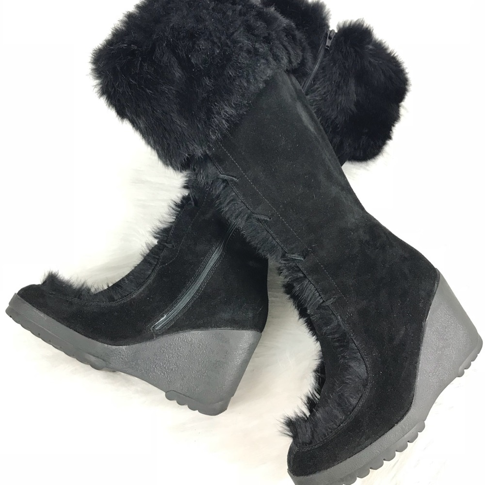 Coach Black Suede Karita Knee High Suede Boots 6.5